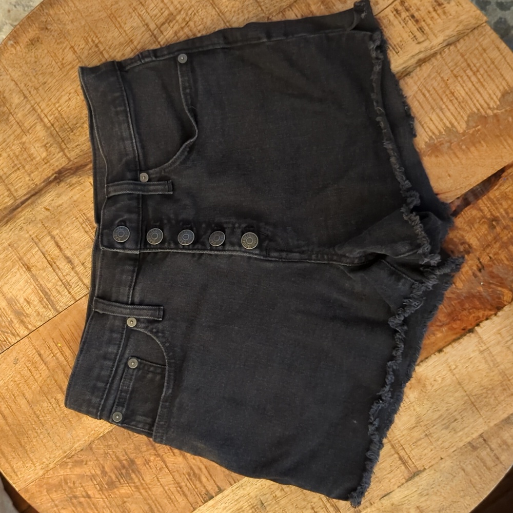 Madewell black denim shorts